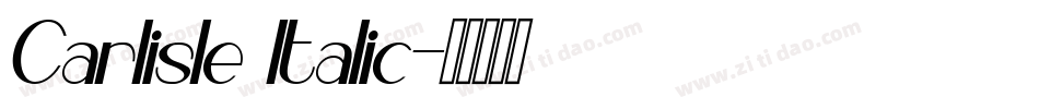 Carlisle Italic字体转换